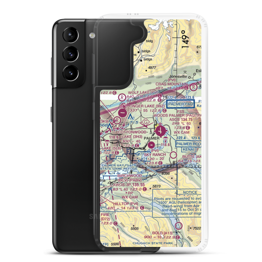Pat-Mar Strip (AK63) VFR Sectional Samsung Case Samsung Galaxy S21 Plus model shown
