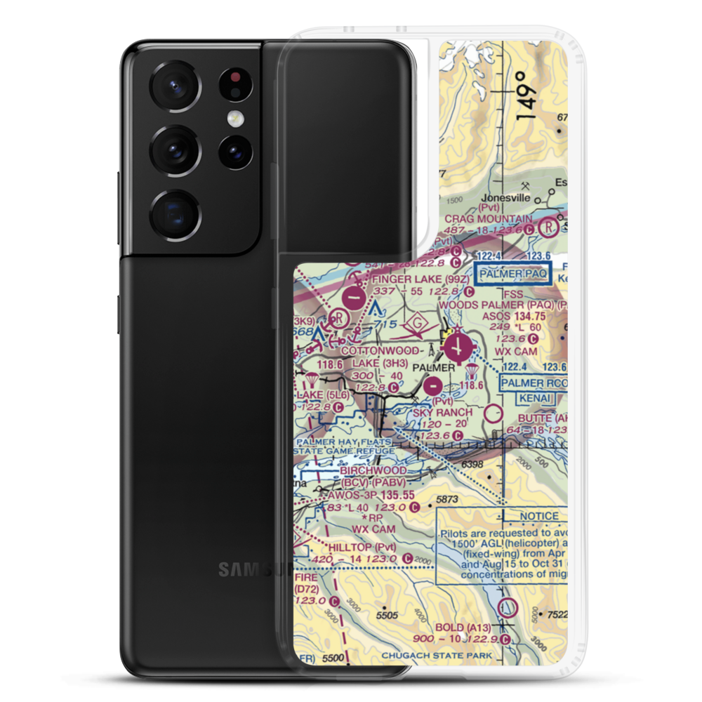 Pat-Mar Strip (AK63) VFR Sectional Samsung Case Samsung Galaxy S21 Ultra model shown