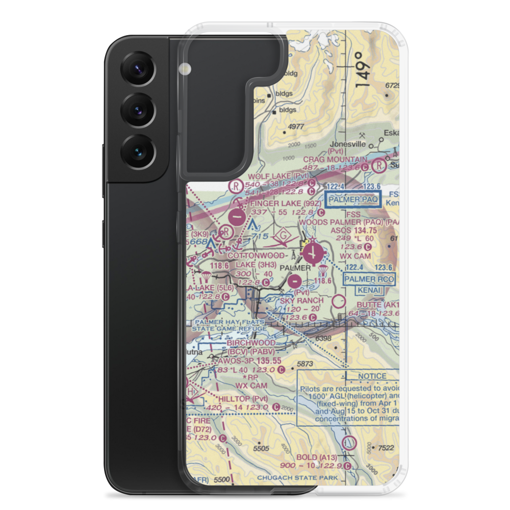 Pat-Mar Strip (AK63) VFR Sectional Samsung Case Samsung Galaxy S22 Plus model shown