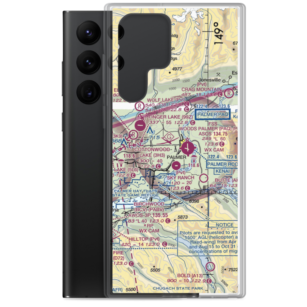 Pat-Mar Strip (AK63) VFR Sectional Samsung Case Samsung Galaxy S22 Ultra model shown