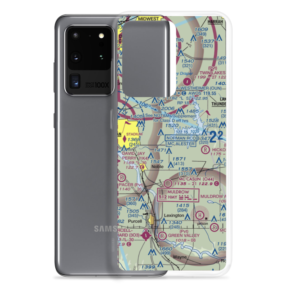 Pata Skyhaven Airport (2OK9) VFR Sectional Samsung Case Samsung Galaxy S20 Ultra model shown