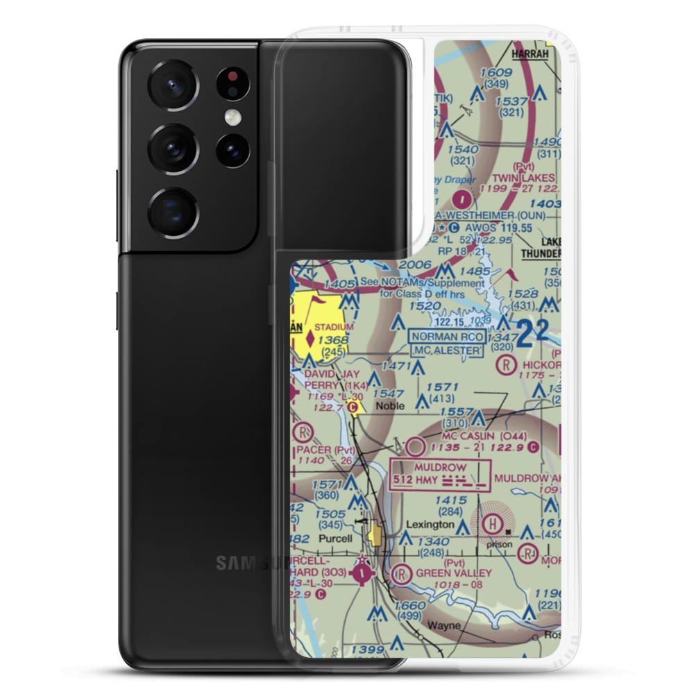 Pata Skyhaven Airport (2OK9) VFR Sectional Samsung Case Samsung Galaxy S21 Ultra model shown