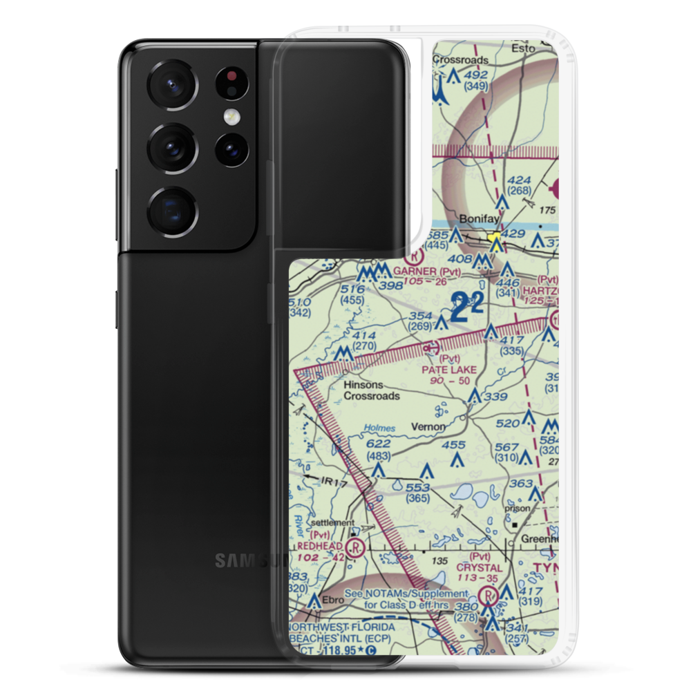 Pate Lake Seaplane Base (FL04) VFR Sectional Samsung Case Samsung Galaxy S21 Ultra model shown