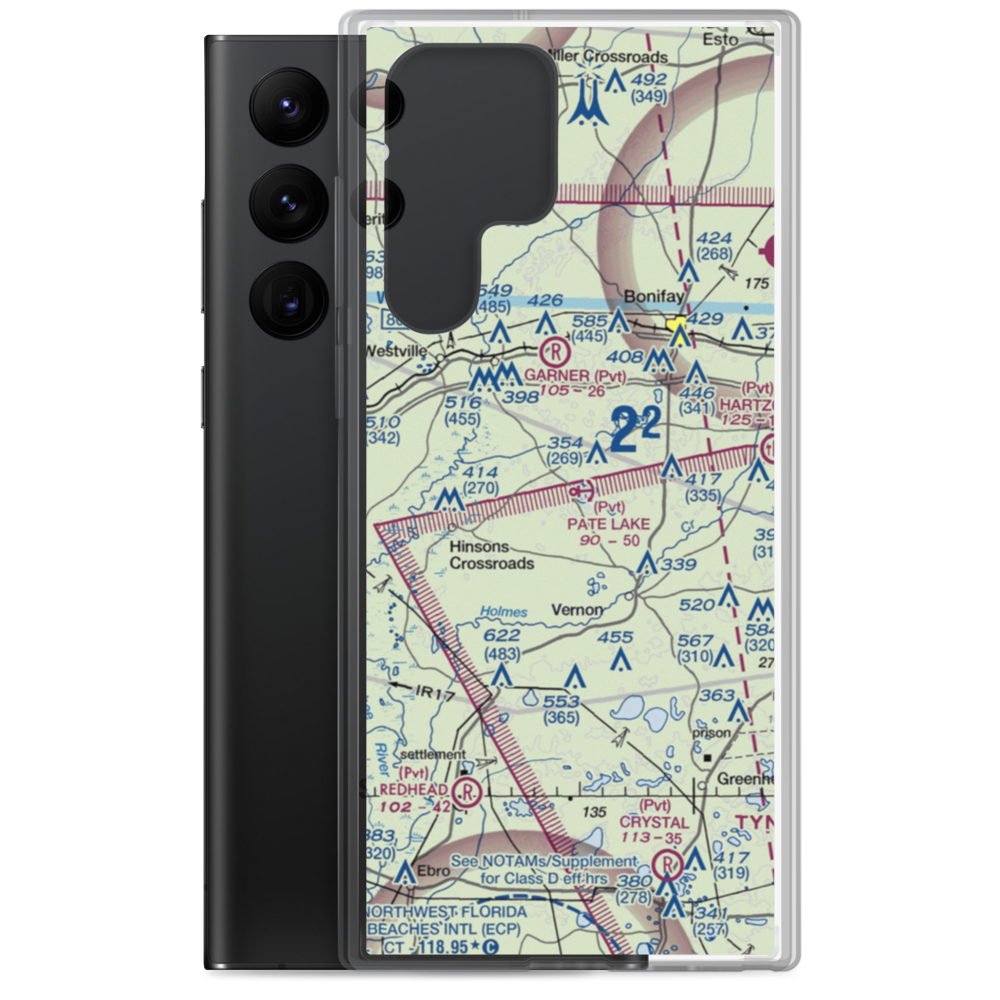 Pate Lake Seaplane Base (FL04) VFR Sectional Samsung Case Samsung Galaxy S22 Ultra model shown