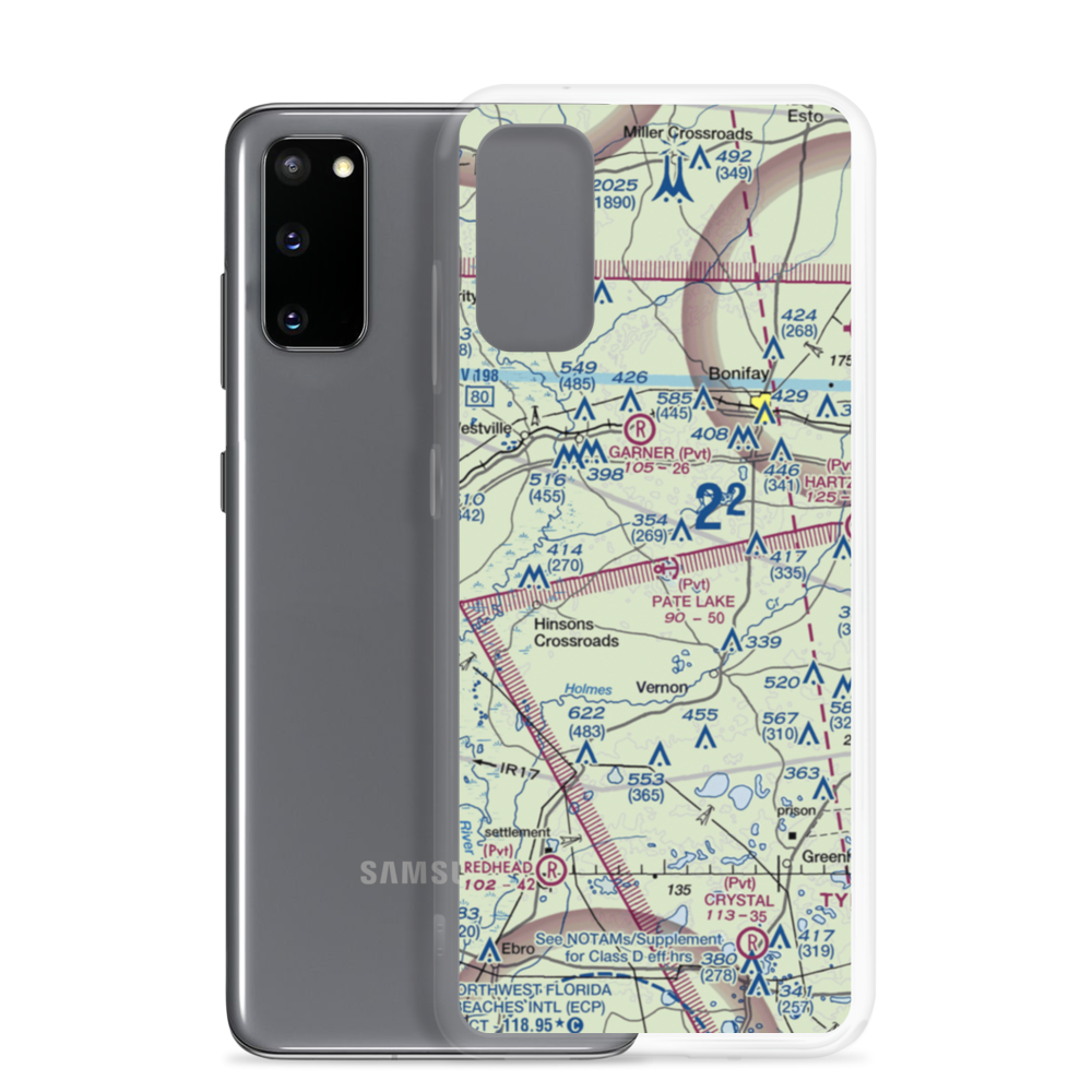 Pate Lake Seaplane Base (FL04) VFR Sectional Samsung Case Samsung Galaxy S20 model shown