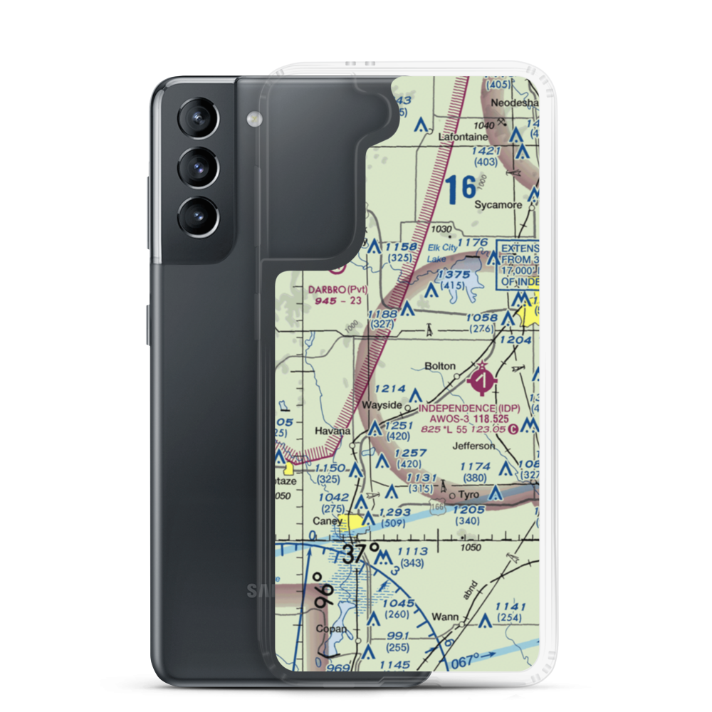 Patterson Farms Airport (66KS) VFR Sectional Samsung Case Samsung Galaxy S21 model shown