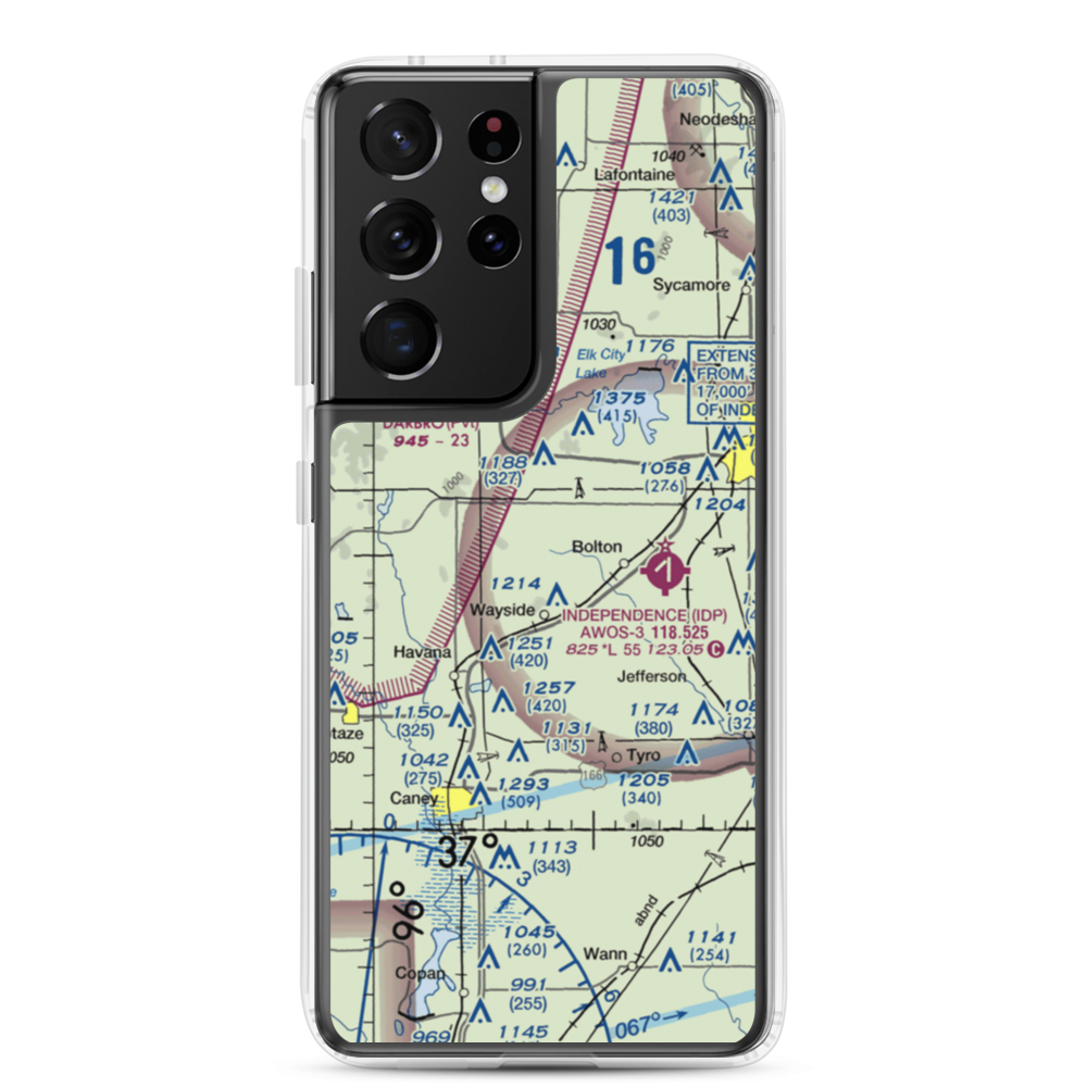 Patterson Farms Airport (66KS) VFR Sectional Samsung Case Samsung Galaxy S21 Ultra model shown