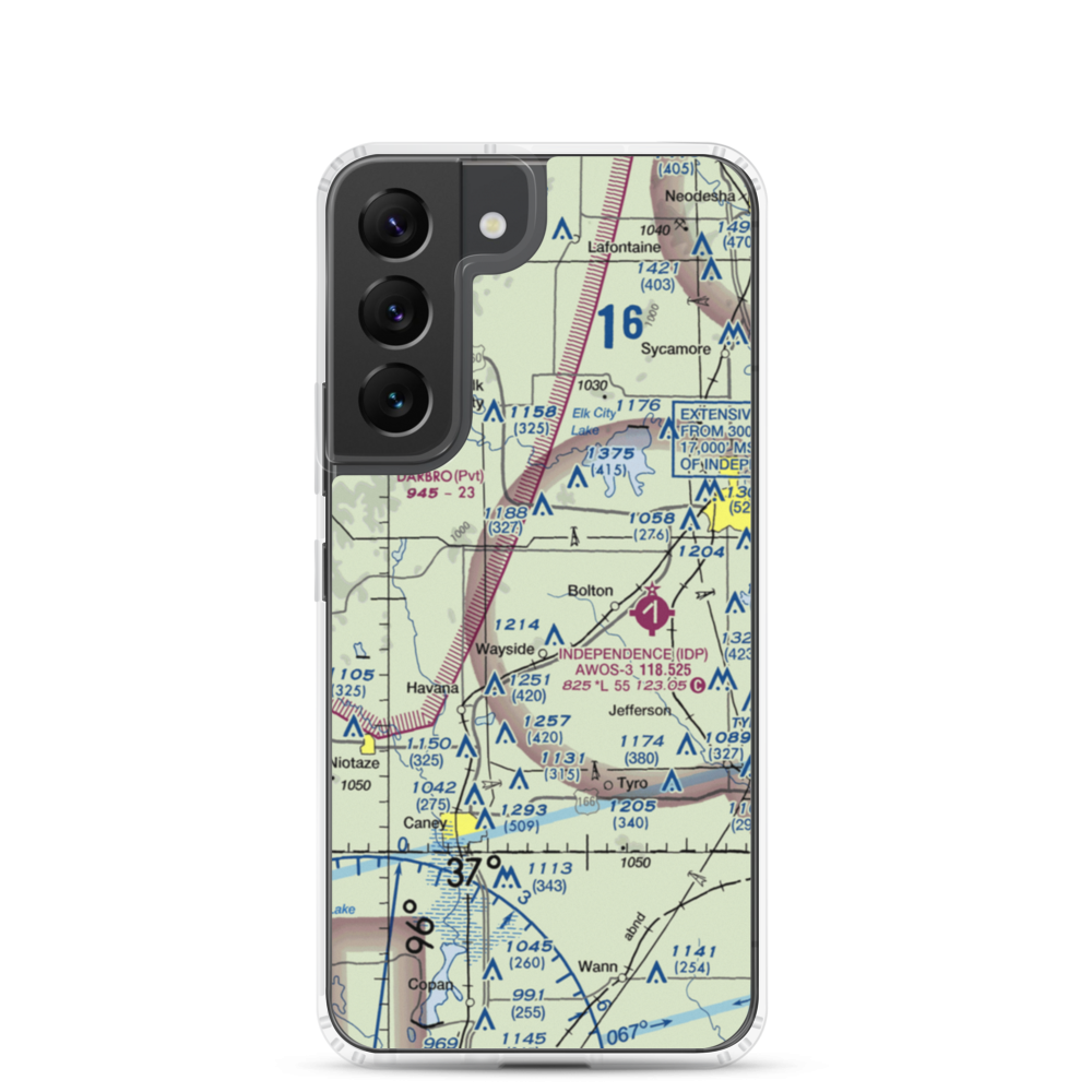 Patterson Farms Airport (66KS) VFR Sectional Samsung Case Samsung Galaxy S22 model shown