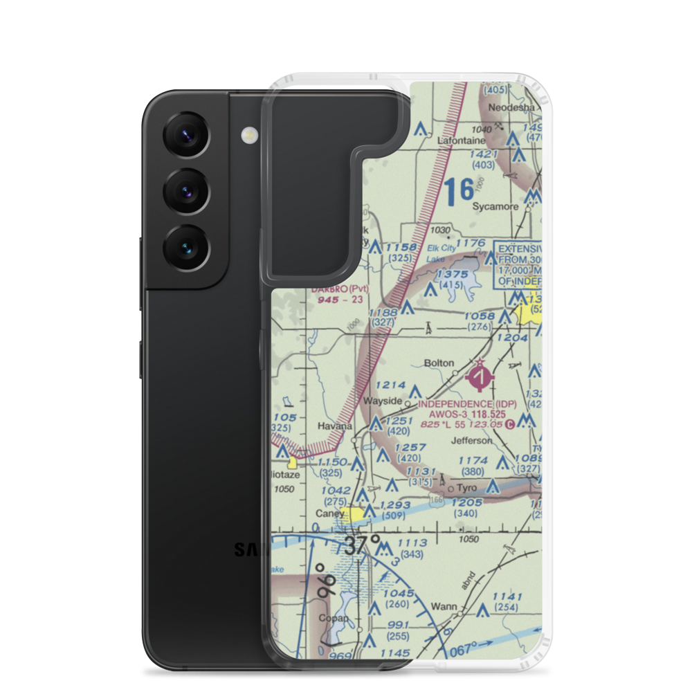 Patterson Farms Airport (66KS) VFR Sectional Samsung Case Samsung Galaxy S22 model shown