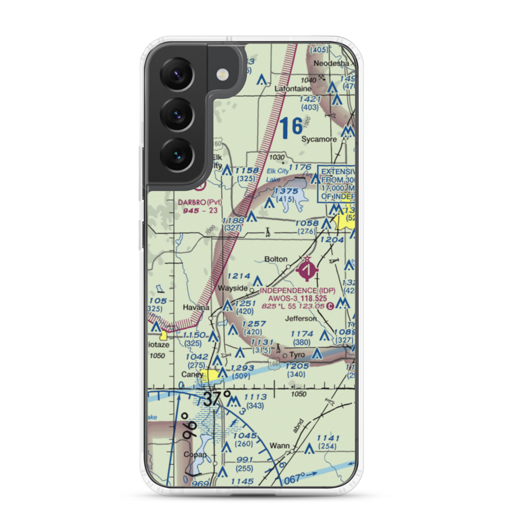 Patterson Farms Airport (66KS) VFR Sectional Samsung Case Samsung Galaxy S22 Plus model shown