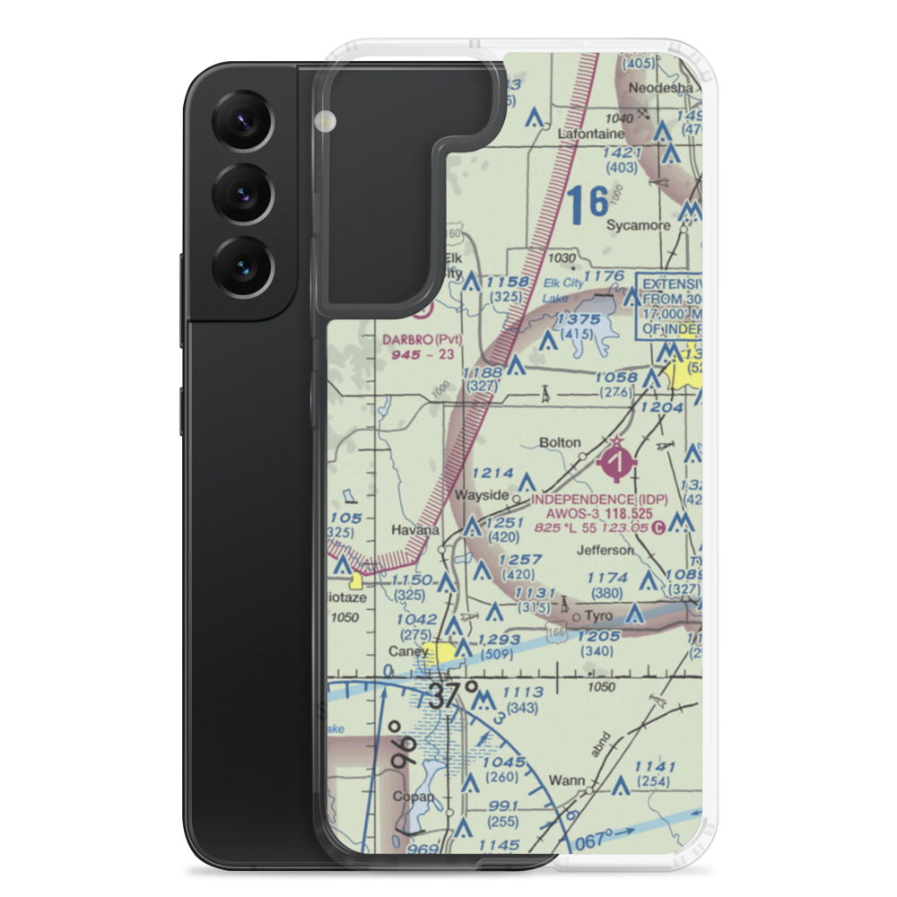 Patterson Farms Airport (66KS) VFR Sectional Samsung Case Samsung Galaxy S22 Plus model shown