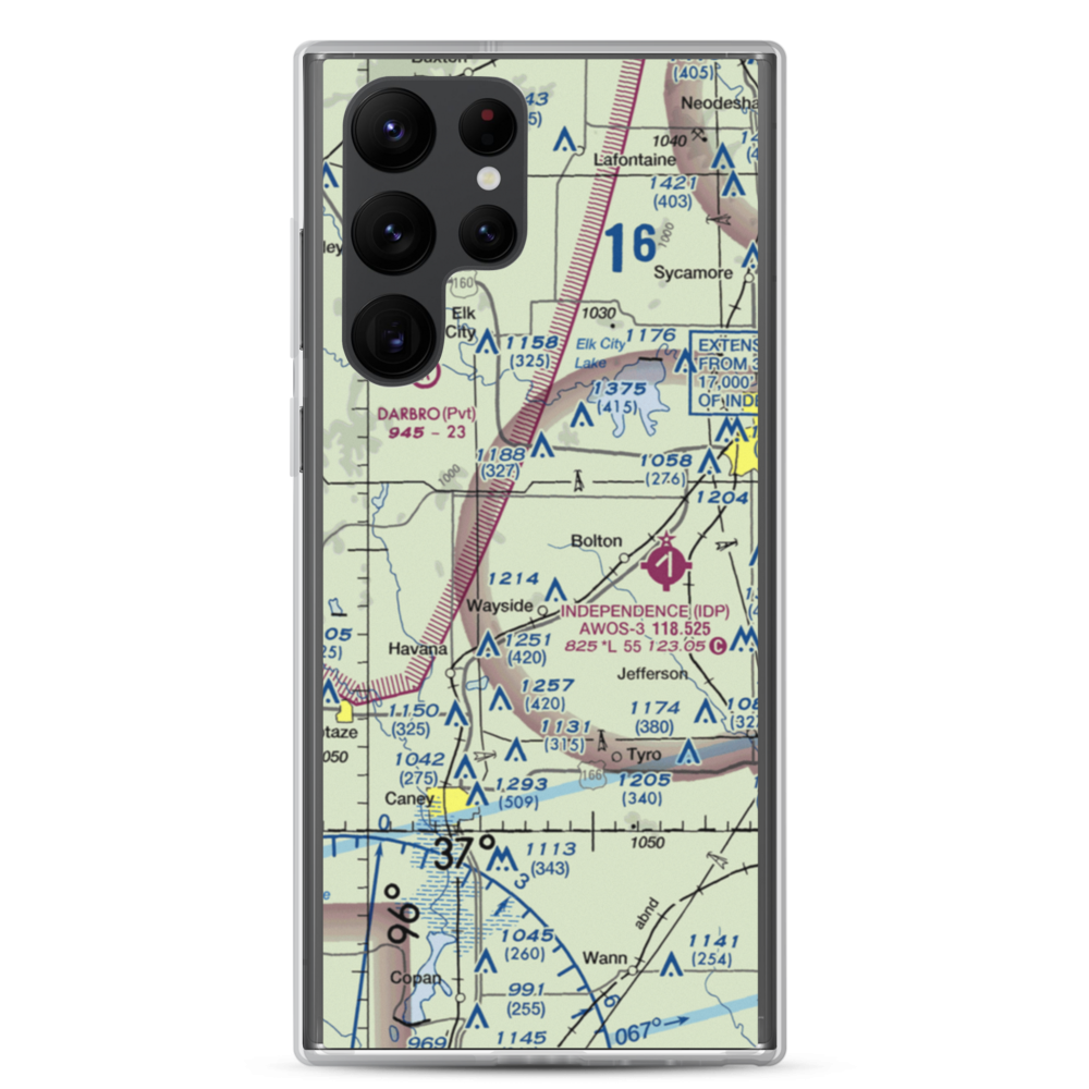 Patterson Farms Airport (66KS) VFR Sectional Samsung Case Samsung Galaxy S22 Ultra model shown