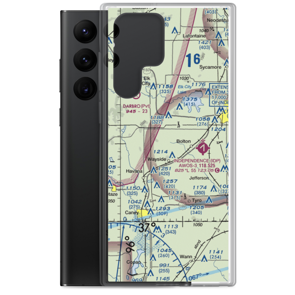 Patterson Farms Airport (66KS) VFR Sectional Samsung Case Samsung Galaxy S22 Ultra model shown