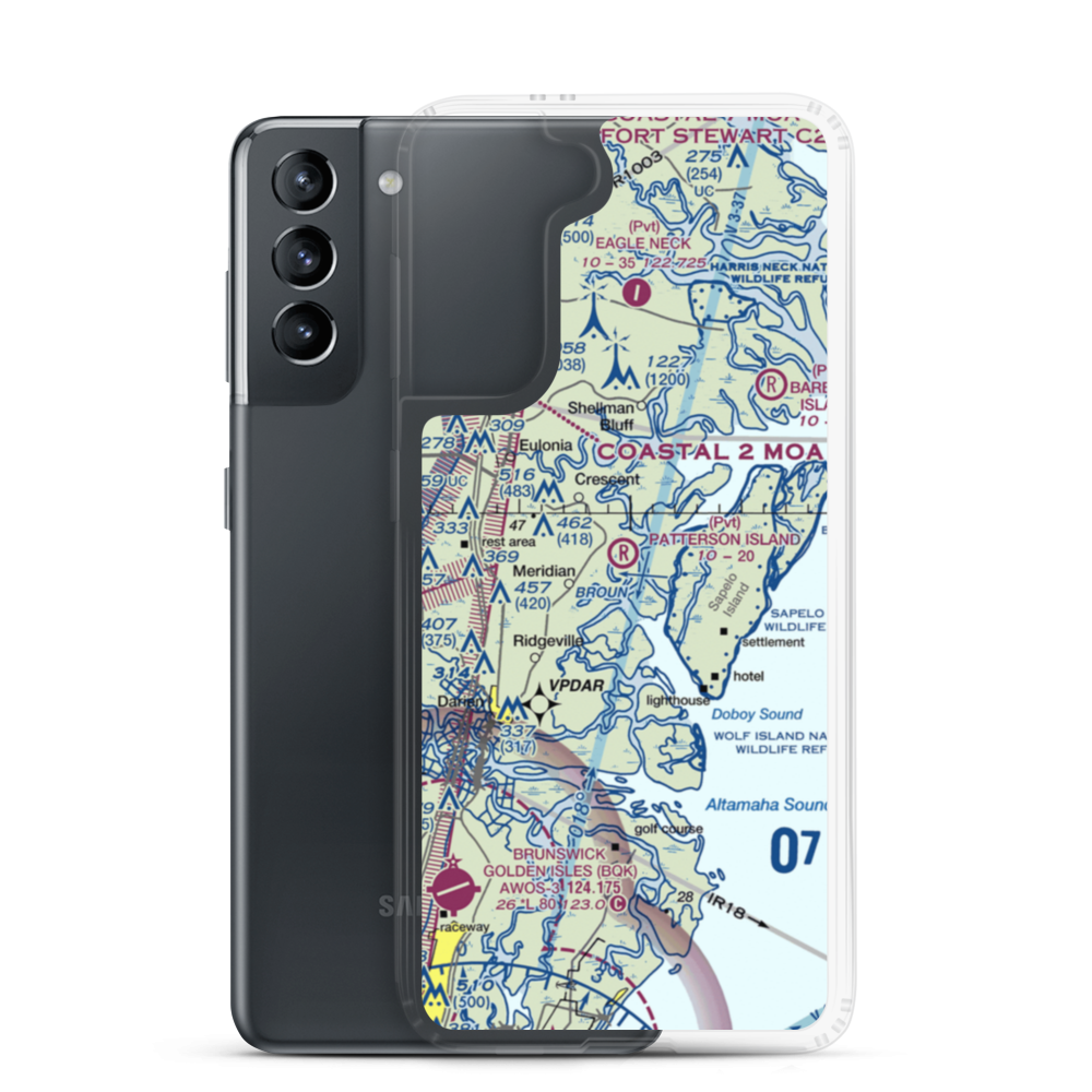 Patterson Island Airport (GA21) VFR Sectional Samsung Case Samsung Galaxy S21 model shown