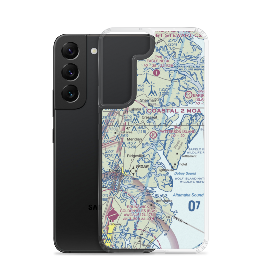 Patterson Island Airport (GA21) VFR Sectional Samsung Case Samsung Galaxy S22 model shown