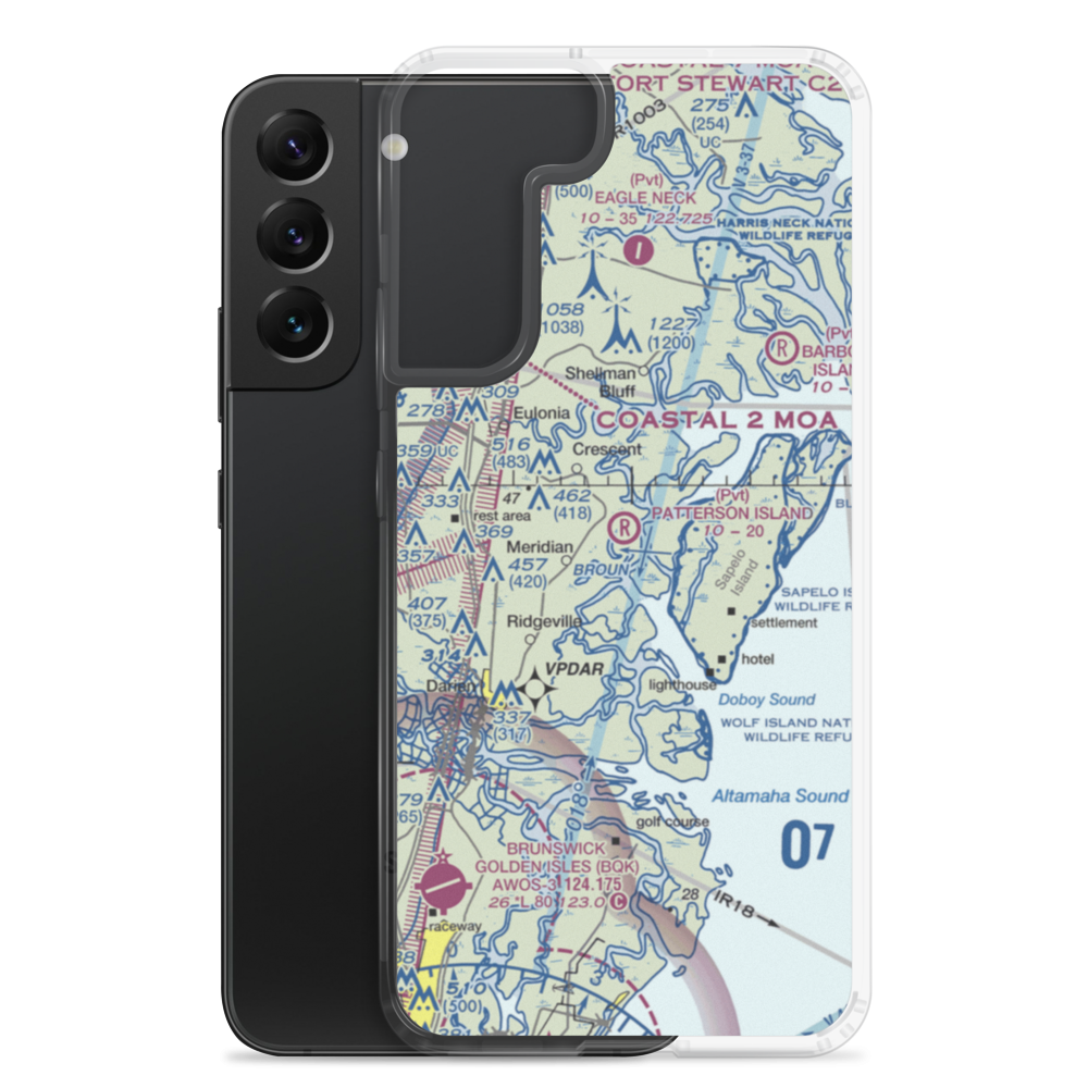 Patterson Island Airport (GA21) VFR Sectional Samsung Case Samsung Galaxy S22 Plus model shown