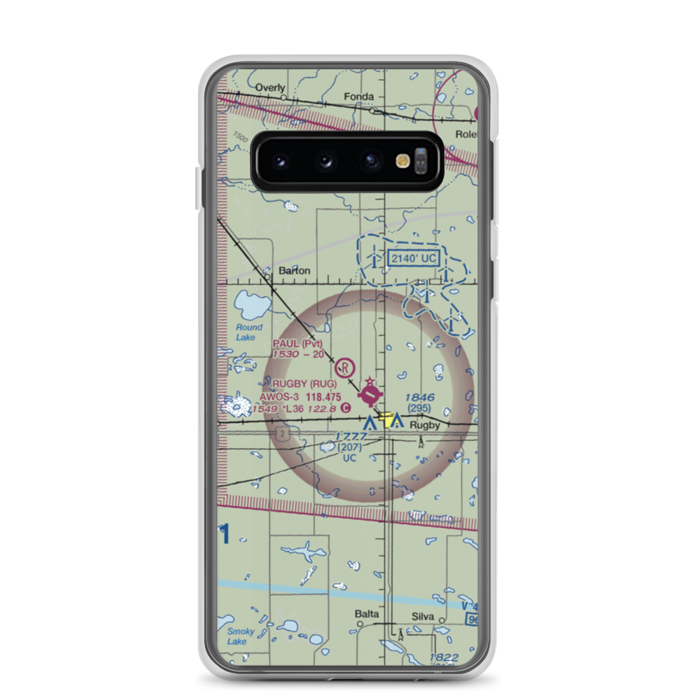 Paul Airstrip (NA49) VFR Sectional Samsung Case Samsung Galaxy S10 model shown