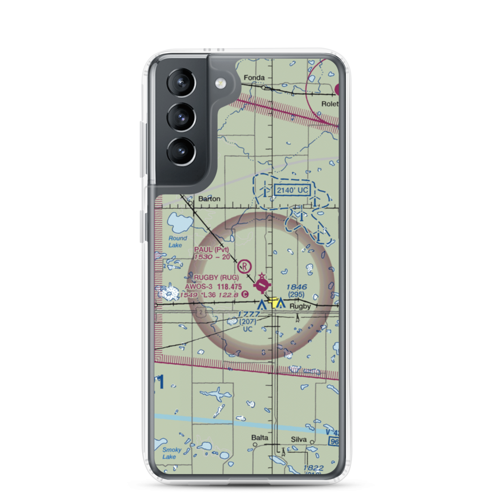 Paul Airstrip (NA49) VFR Sectional Samsung Case Samsung Galaxy S21 model shown