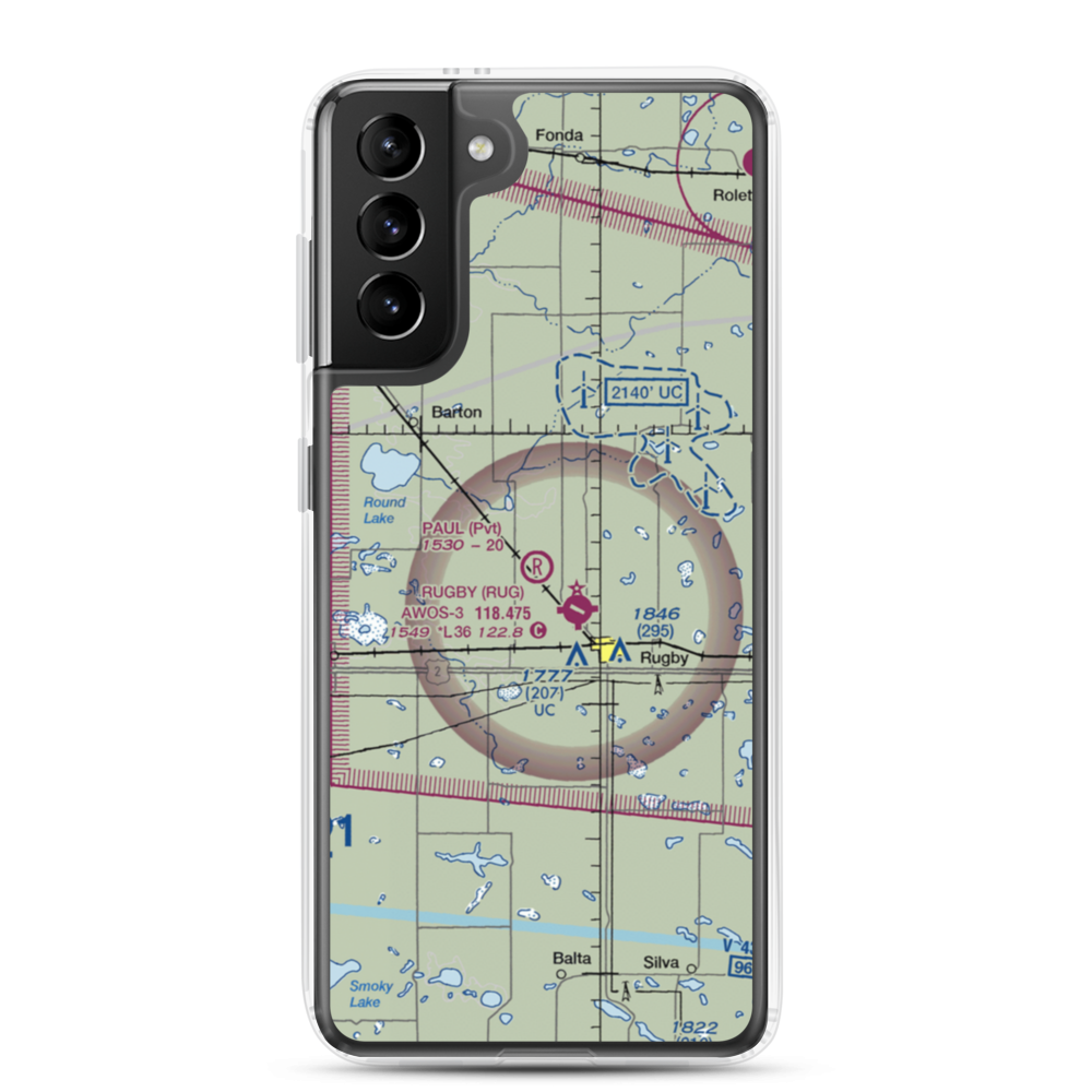 Paul Airstrip (NA49) VFR Sectional Samsung Case Samsung Galaxy S21 Plus model shown