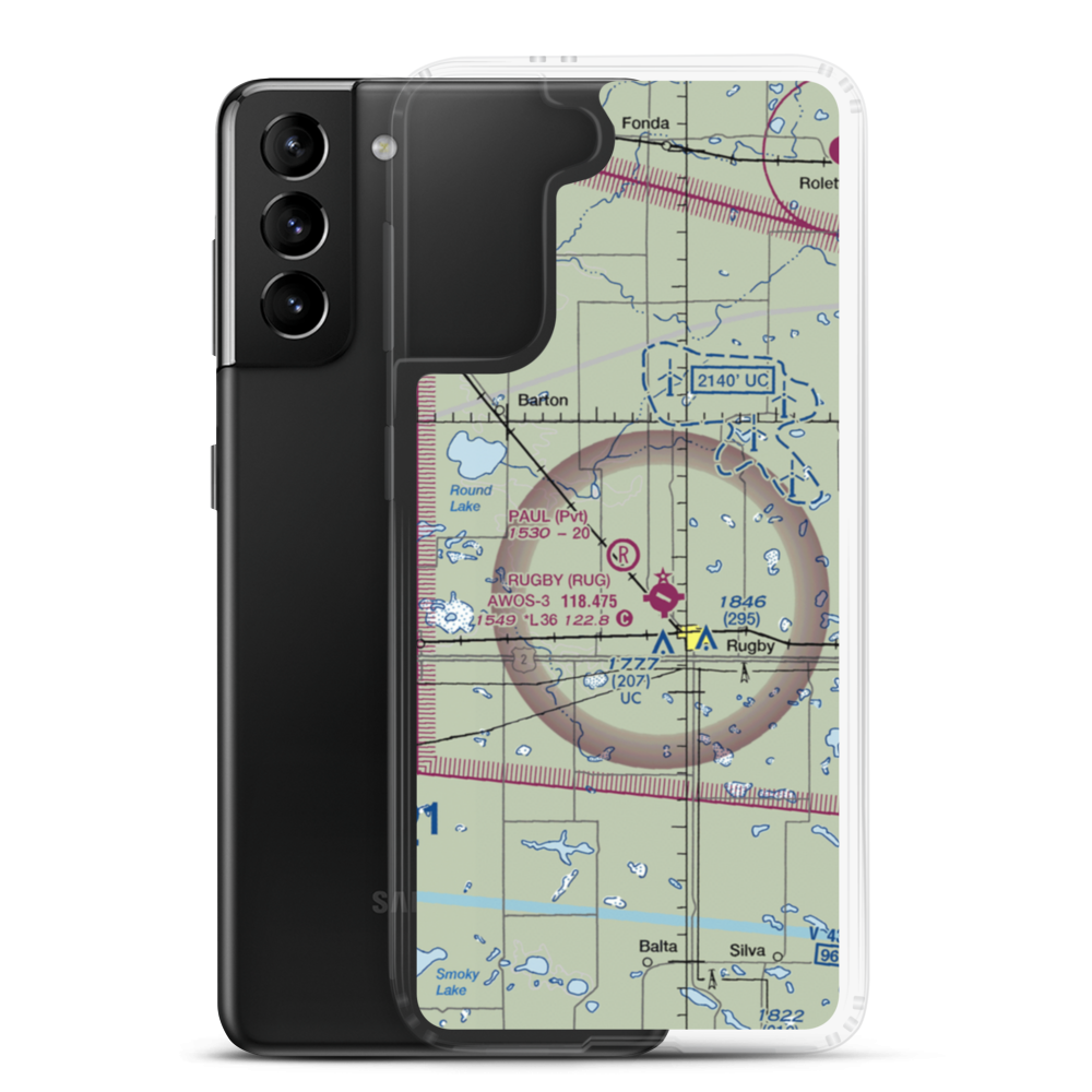 Paul Airstrip (NA49) VFR Sectional Samsung Case Samsung Galaxy S21 Plus model shown