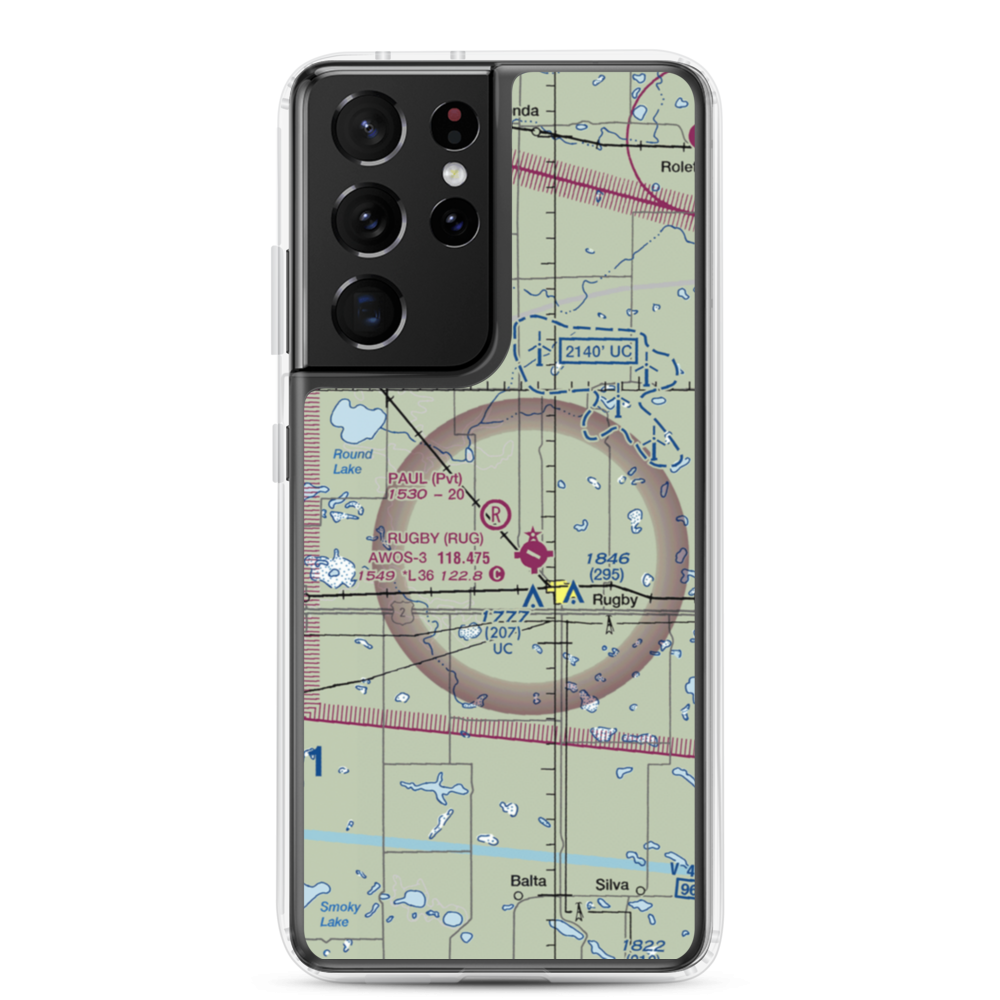 Paul Airstrip (NA49) VFR Sectional Samsung Case Samsung Galaxy S21 Ultra model shown