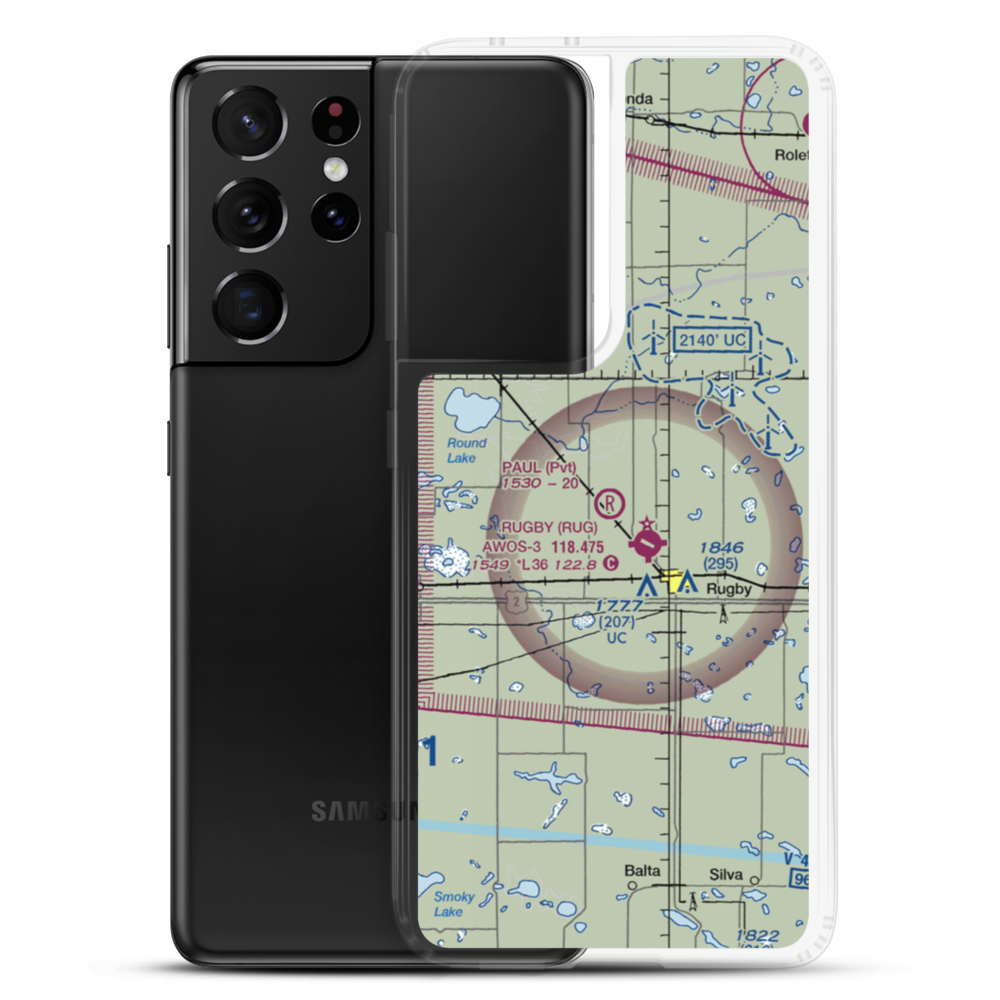 Paul Airstrip (NA49) VFR Sectional Samsung Case Samsung Galaxy S21 Ultra model shown