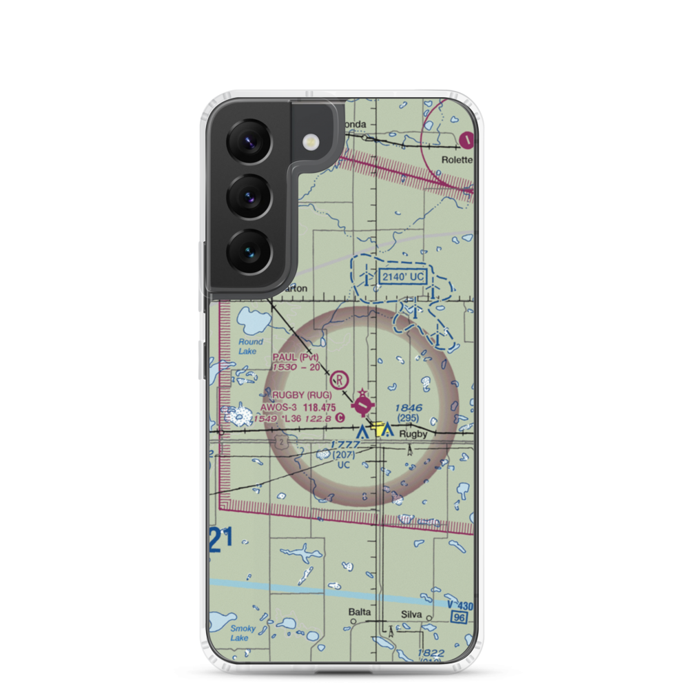 Paul Airstrip (NA49) VFR Sectional Samsung Case Samsung Galaxy S22 model shown