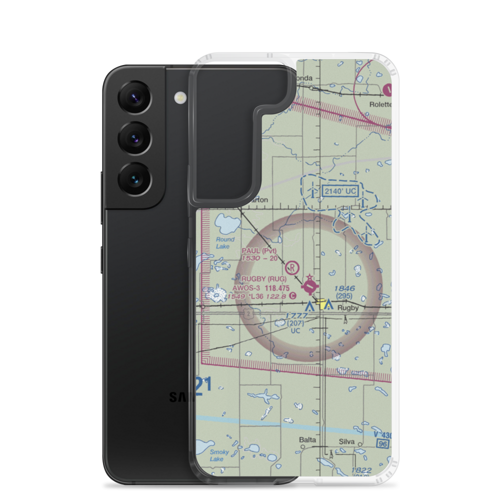Paul Airstrip (NA49) VFR Sectional Samsung Case Samsung Galaxy S22 model shown