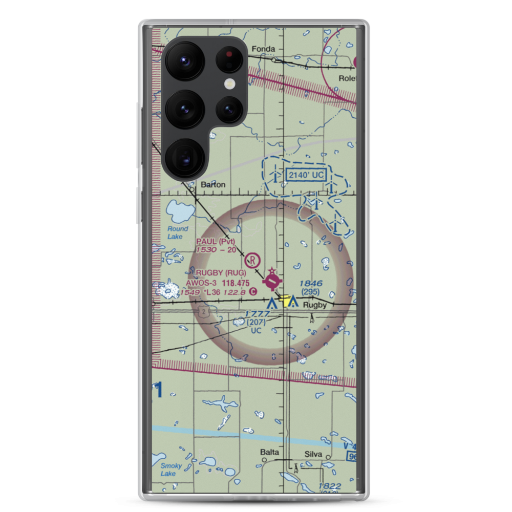 Paul Airstrip (NA49) VFR Sectional Samsung Case Samsung Galaxy S22 Ultra model shown