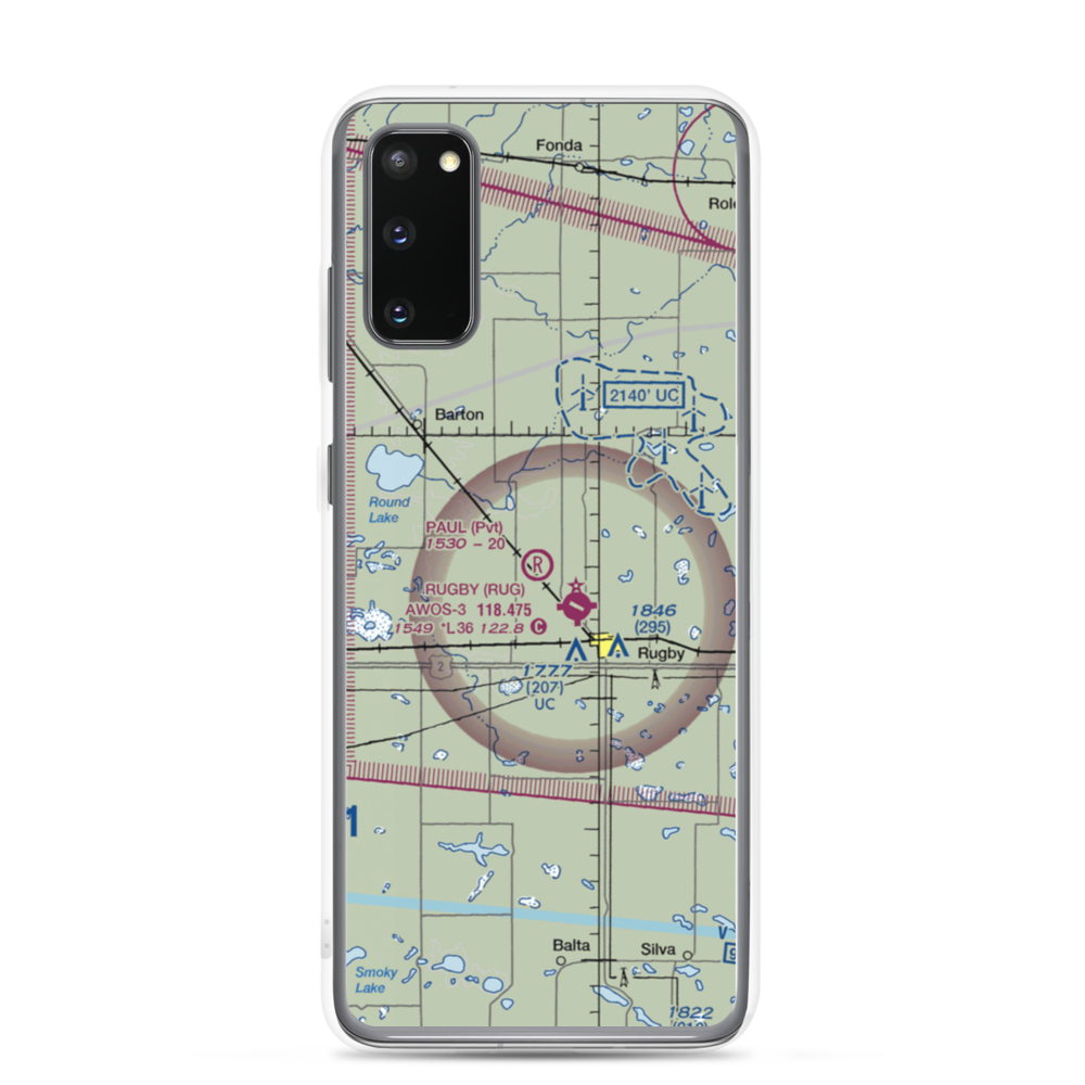 Paul Airstrip (NA49) VFR Sectional Samsung Case Samsung Galaxy S20 model shown