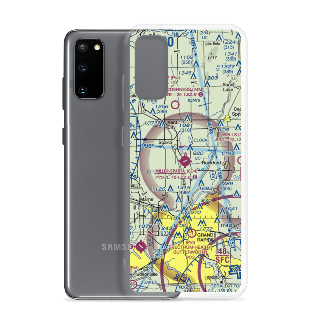Paul C. Miller-Sparta Airport (8D4) VFR Sectional Samsung Case Samsung Galaxy S20 model shown