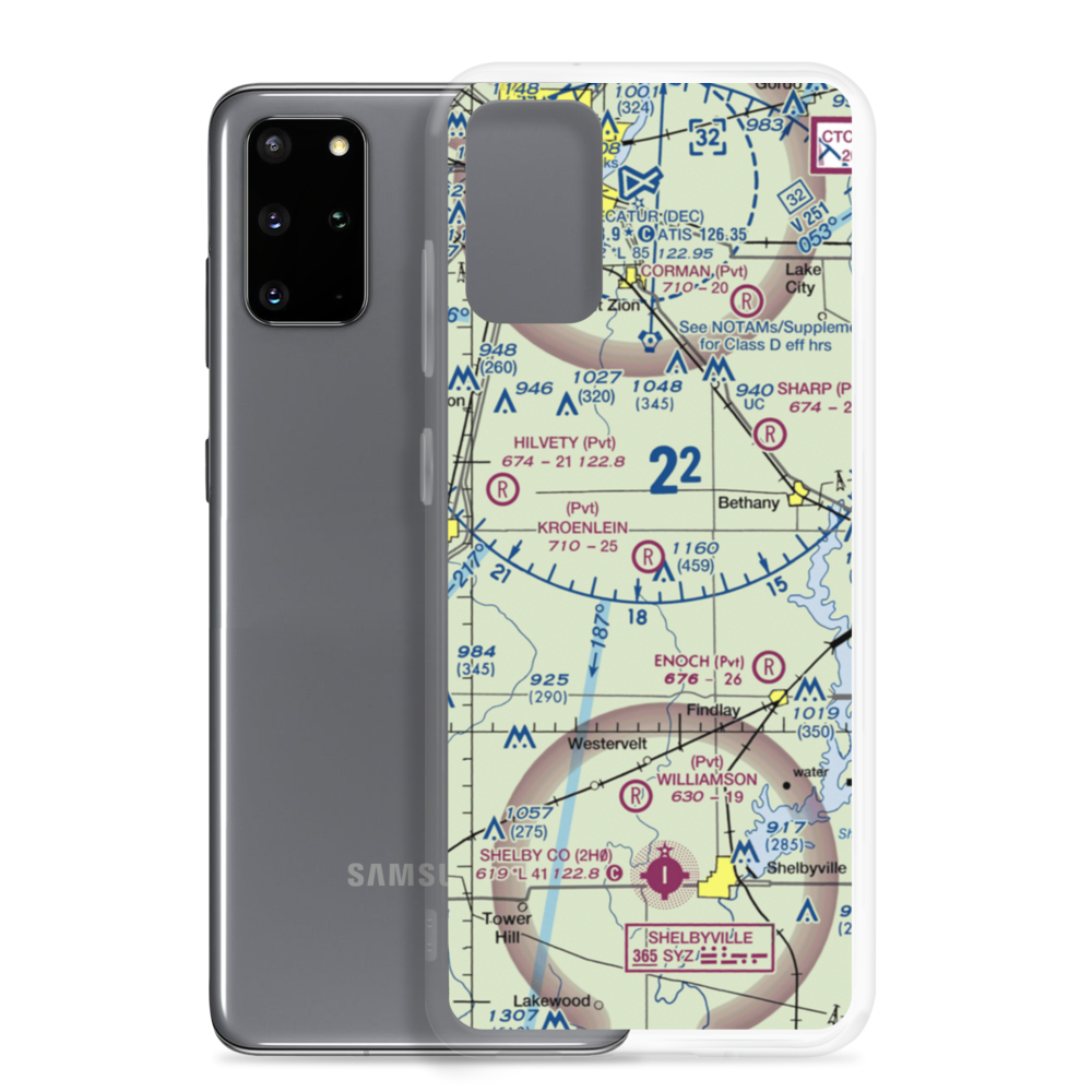 Paul E. Kroenlein Airport (5LL2) VFR Sectional Samsung Case Samsung Galaxy S20 Plus model shown