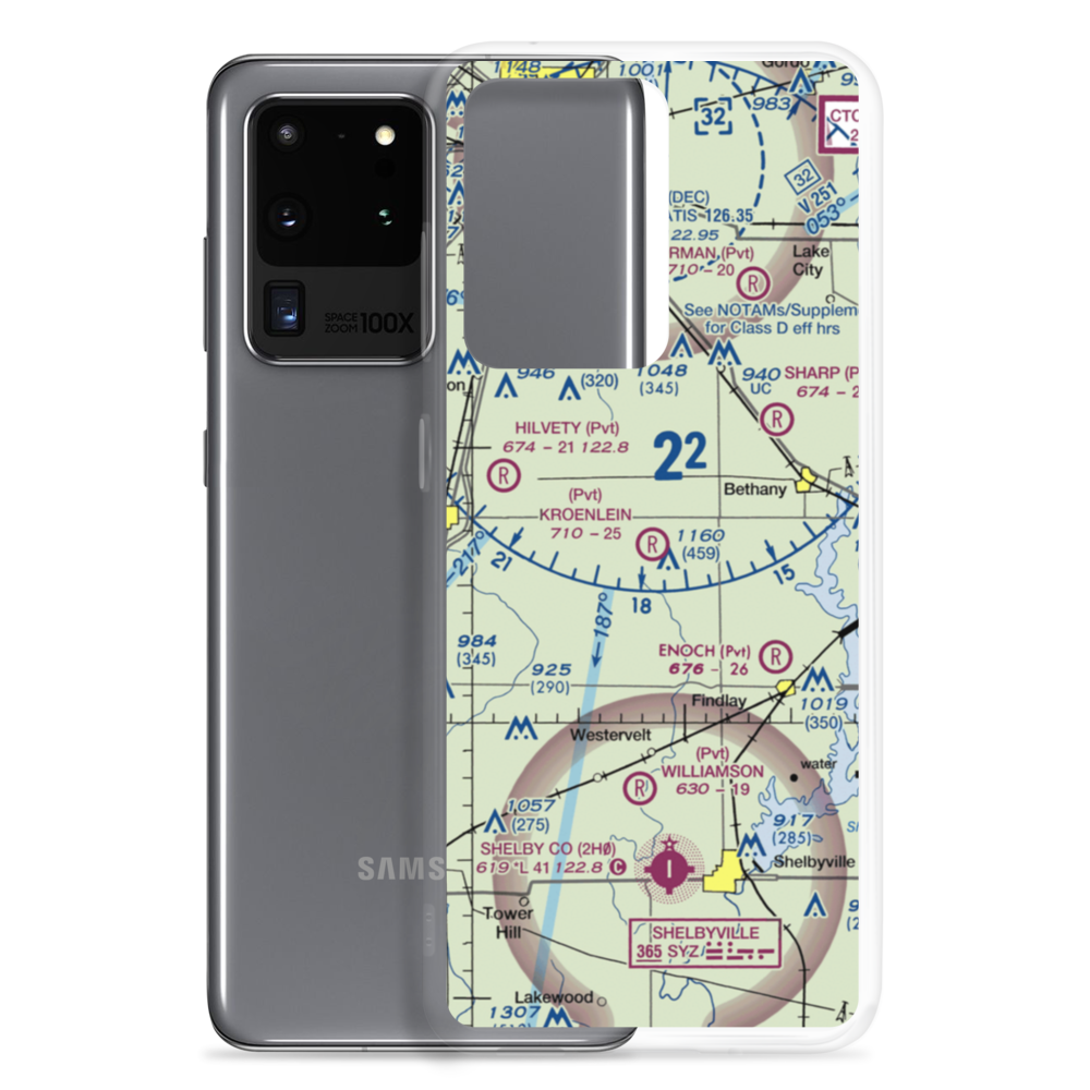 Paul E. Kroenlein Airport (5LL2) VFR Sectional Samsung Case Samsung Galaxy S20 Ultra model shown