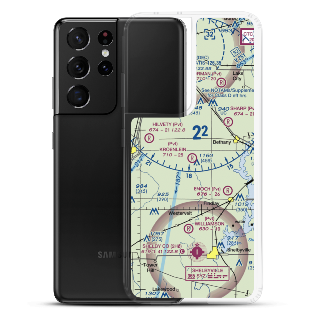 Paul E. Kroenlein Airport (5LL2) VFR Sectional Samsung Case Samsung Galaxy S21 Ultra model shown
