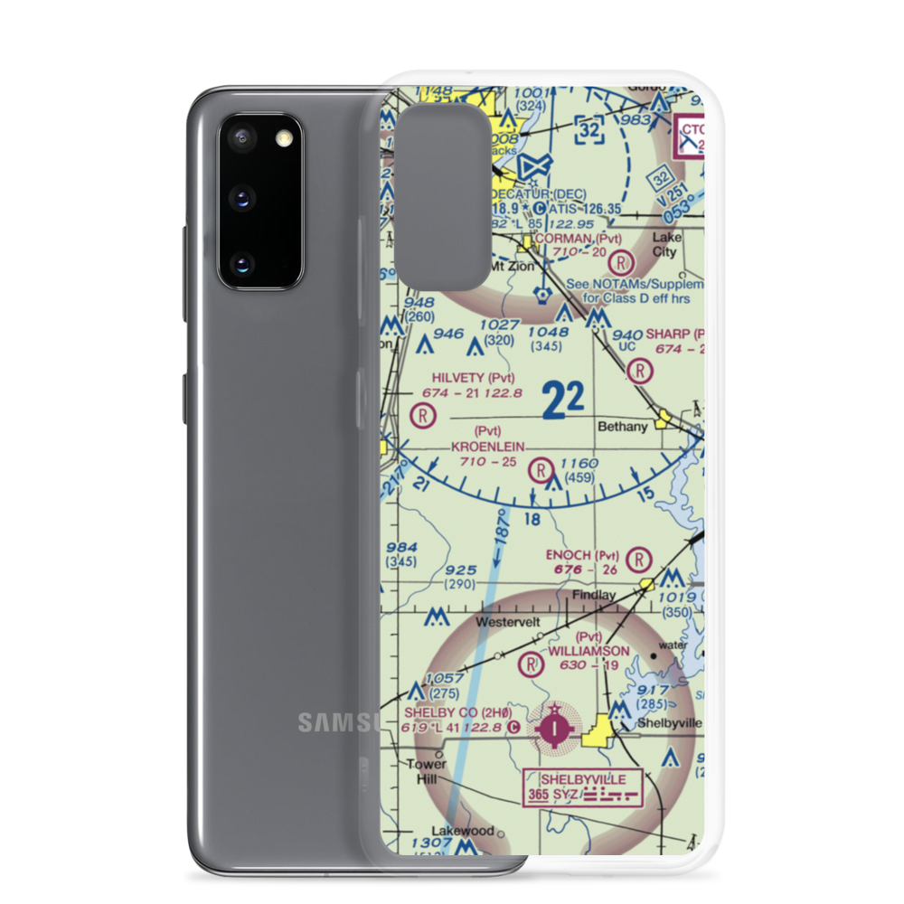 Paul E. Kroenlein Airport (5LL2) VFR Sectional Samsung Case Samsung Galaxy S20 model shown