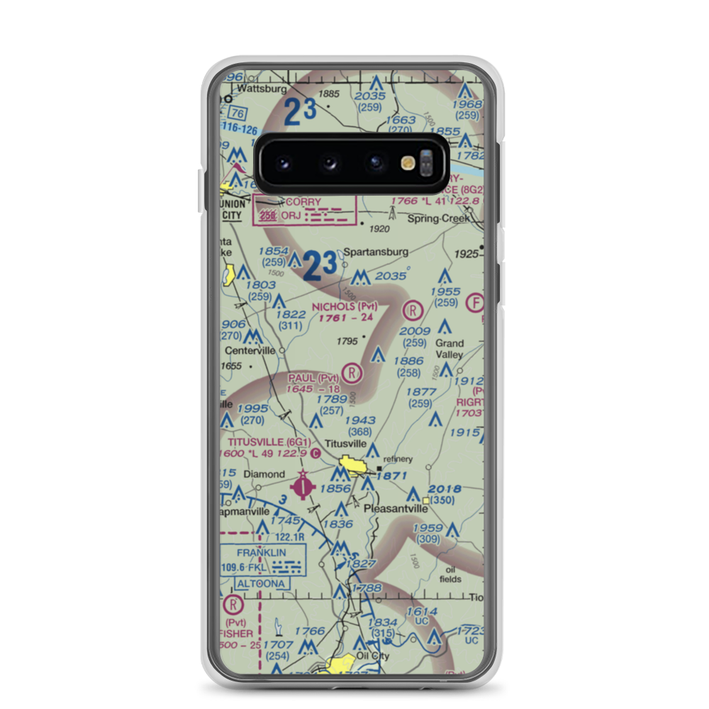 Paul Personal Use Airport (0PN9) VFR Sectional Samsung Case Samsung Galaxy S10 model shown