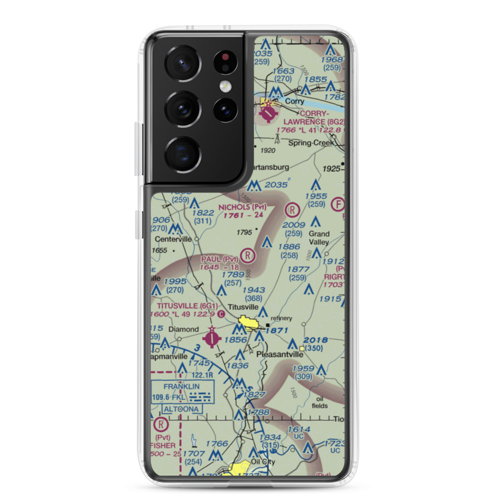 Paul Personal Use Airport (0PN9) VFR Sectional Samsung Case Samsung Galaxy S21 Ultra model shown
