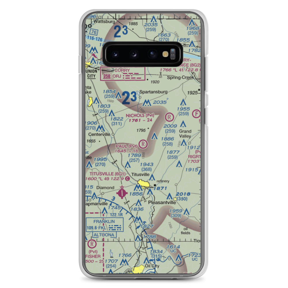 Paul Personal Use Airport (0PN9) VFR Sectional Samsung Case Samsung Galaxy S10+ model shown