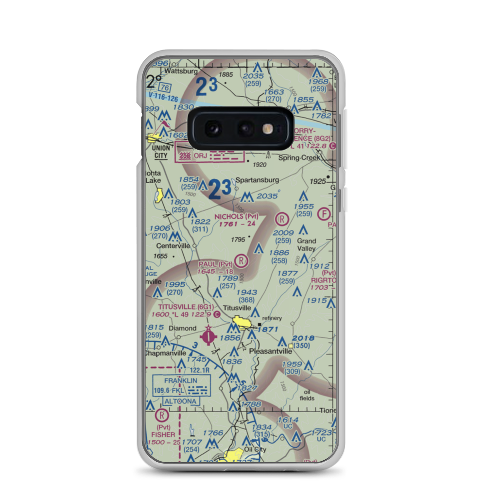 Paul Personal Use Airport (0PN9) VFR Sectional Samsung Case Samsung Galaxy S10e model shown