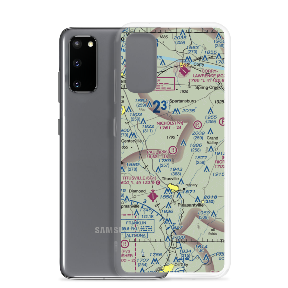 Paul Personal Use Airport (0PN9) VFR Sectional Samsung Case Samsung Galaxy S20 model shown