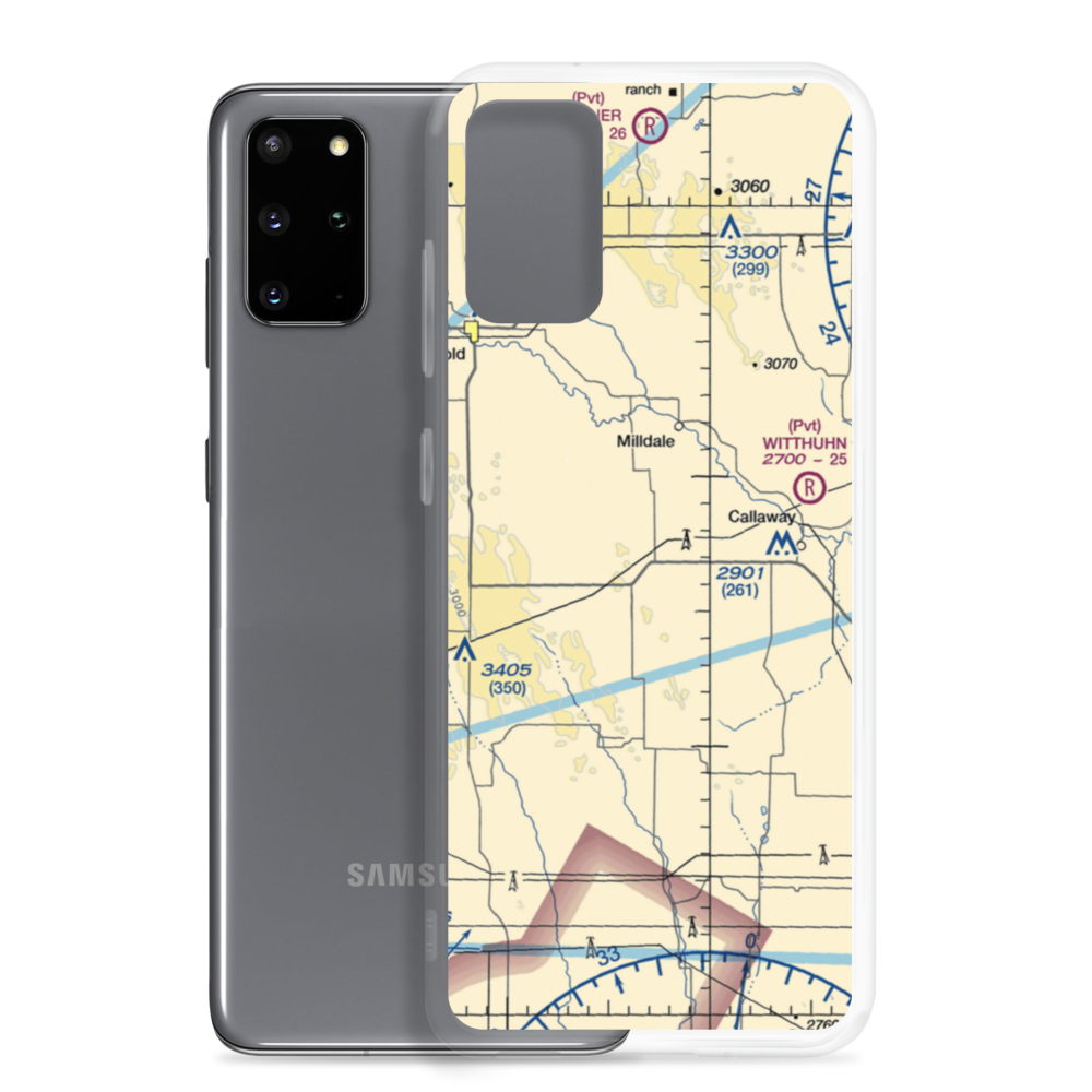 Paul Ridder Ranch Airport (1NE1) VFR Sectional Samsung Case Samsung Galaxy S20 Plus model shown
