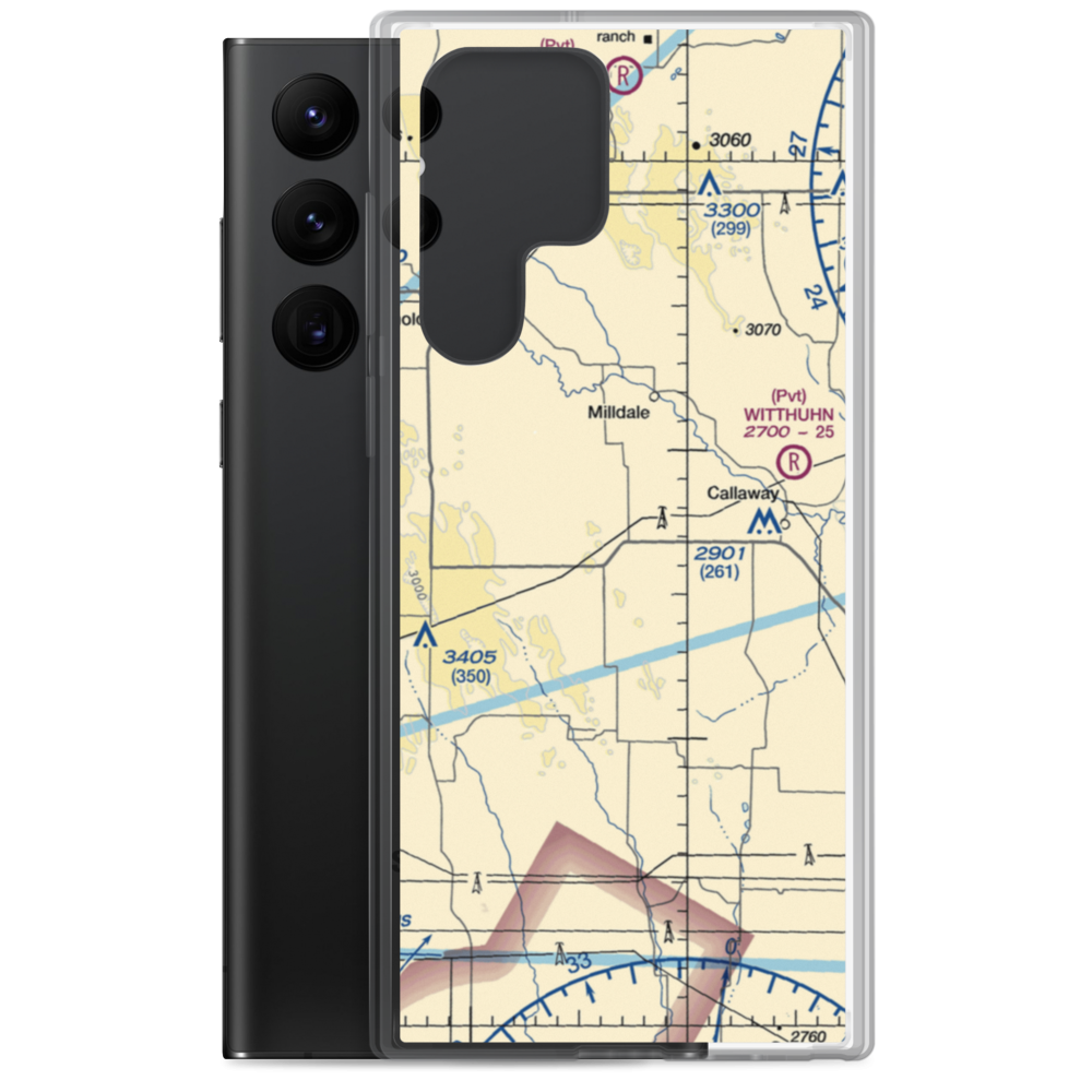 Paul Ridder Ranch Airport (1NE1) VFR Sectional Samsung Case Samsung Galaxy S22 Ultra model shown