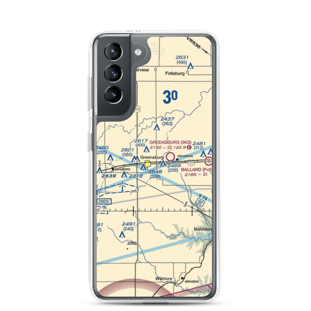 Paul Windle Municipal Airport (8K7) VFR Sectional Samsung Case Samsung Galaxy S21 model shown