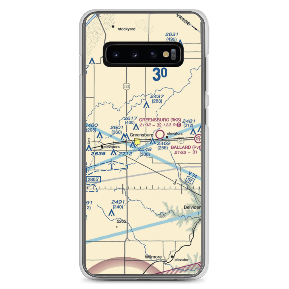 Paul Windle Municipal Airport (8K7) VFR Sectional Samsung Case Samsung Galaxy S10+ model shown