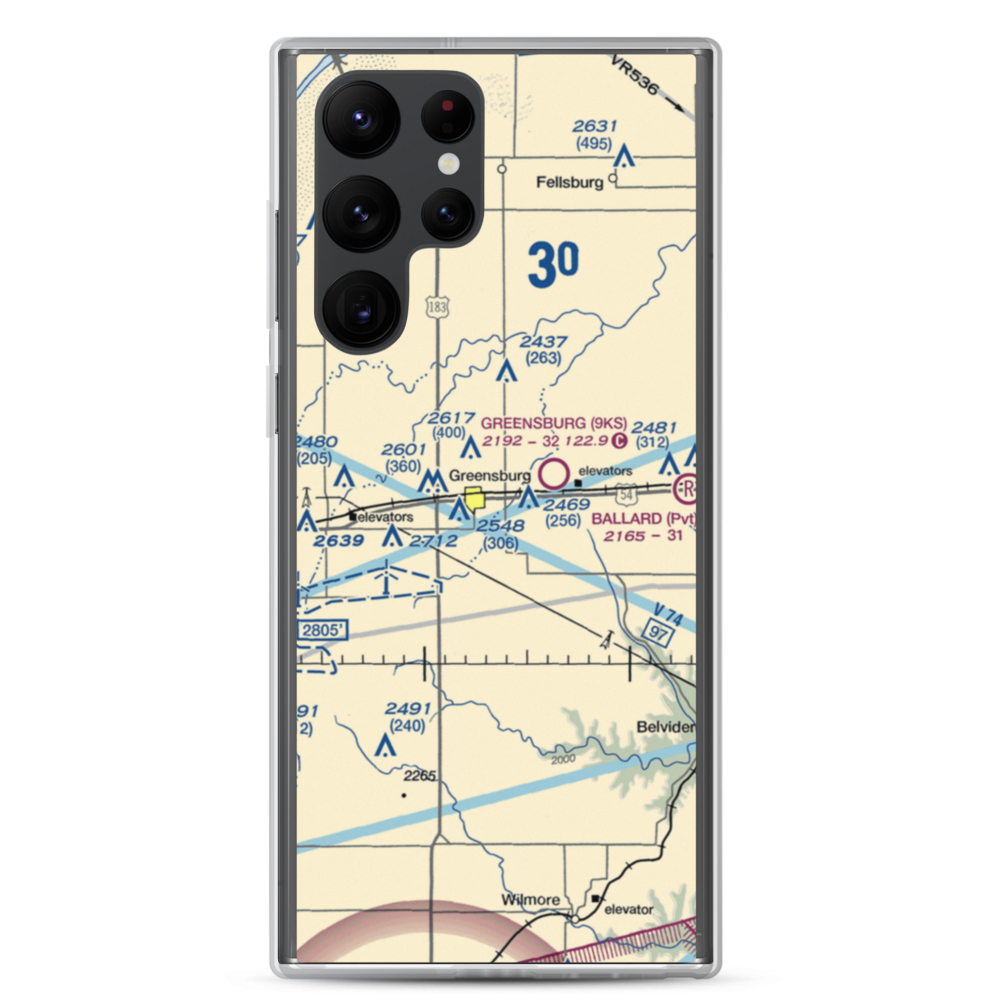 Paul Windle Municipal Airport (8K7) VFR Sectional Samsung Case Samsung Galaxy S22 Ultra model shown