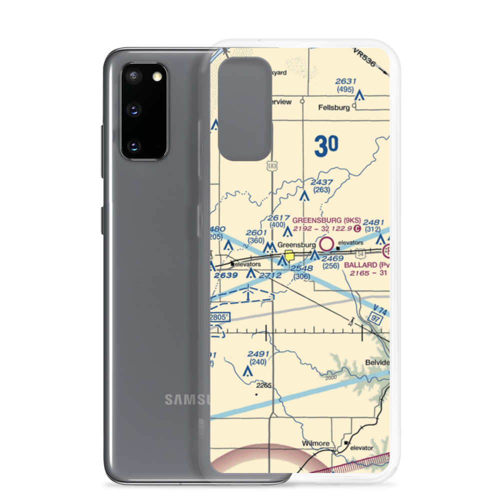 Paul Windle Municipal Airport (8K7) VFR Sectional Samsung Case Samsung Galaxy S20 model shown