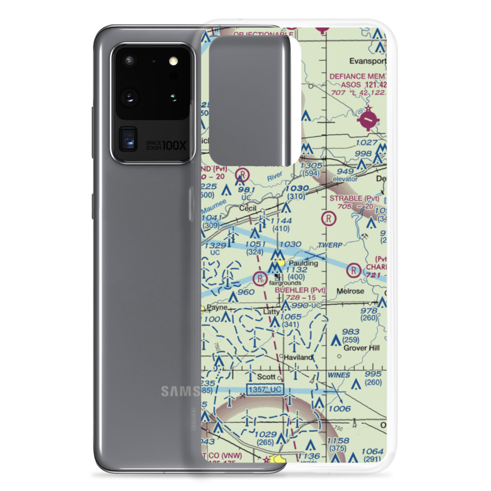 Paulding Airport Inc Airport (2H8) VFR Sectional Samsung Case Samsung Galaxy S20 Ultra model shown