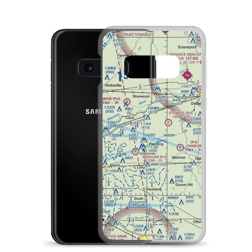 Paulding Airport Inc Airport (2H8) VFR Sectional Samsung Case Samsung Galaxy S10e model shown