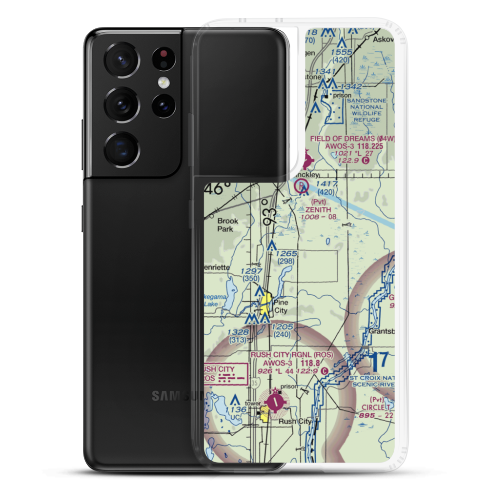 Pavek Personal Airport (MY89) VFR Sectional Samsung Case Samsung Galaxy S21 Ultra model shown