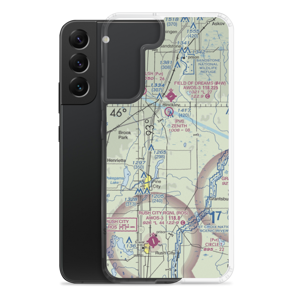 Pavek Personal Airport (MY89) VFR Sectional Samsung Case Samsung Galaxy S22 Plus model shown
